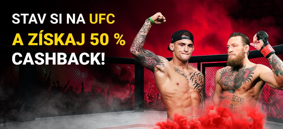 Stav si na turnaj UFC 264 a získaj 50 % cashback!