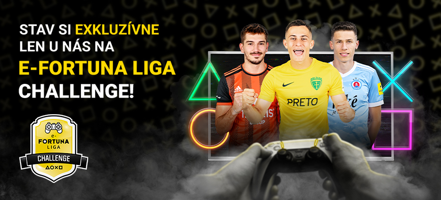 Kto z fortunaligistov ovládne turnaj vo FIFE? Stav si na e-Fortuna liga Challenge!