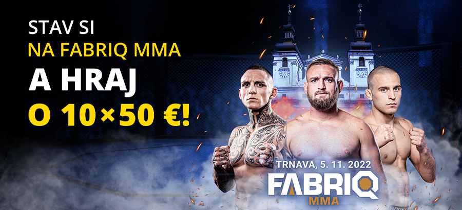 Poznáme výhercov súťaže s Fabriq MMA o 10 x 50 eur!