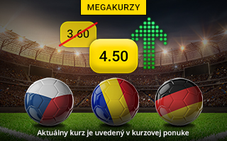 Využi MEGAkurz na prípravné zápasy Česka, Rumunska a Nemecka!