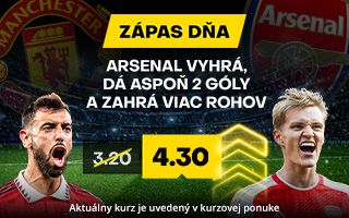 Zápas dňa: Man.United vs. Arsenal